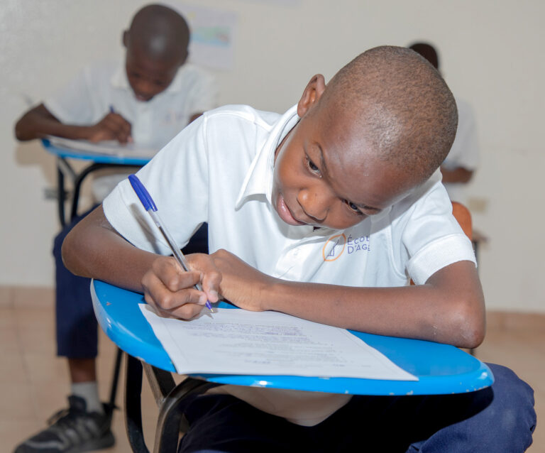 The school year at AGAPE SCHOOL is coming to an end and the children are sitting their final exams.